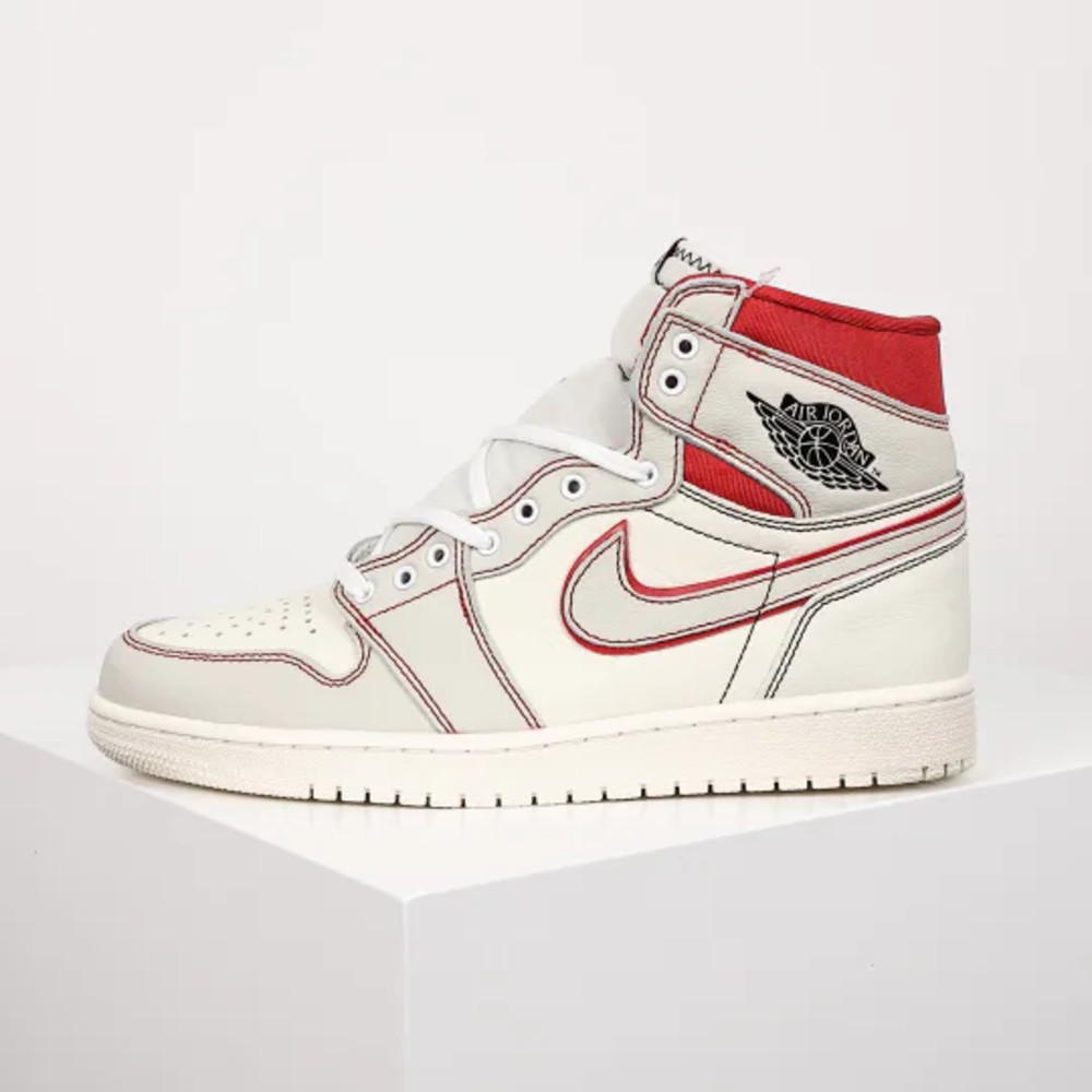 Nike Air Jordan 1 Retro High Phantom Gym Red