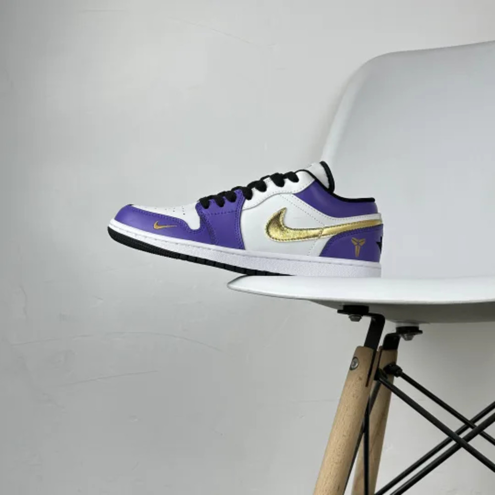 Nike Air Jordan 1 Low White/Black/Purple/Gold
