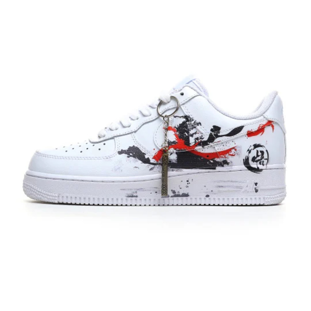 Nike Air Force 1 '07 Low White/Black/Red Custom